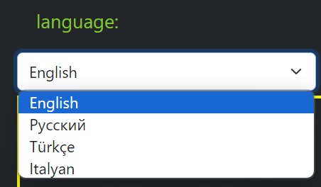 Filter to select language